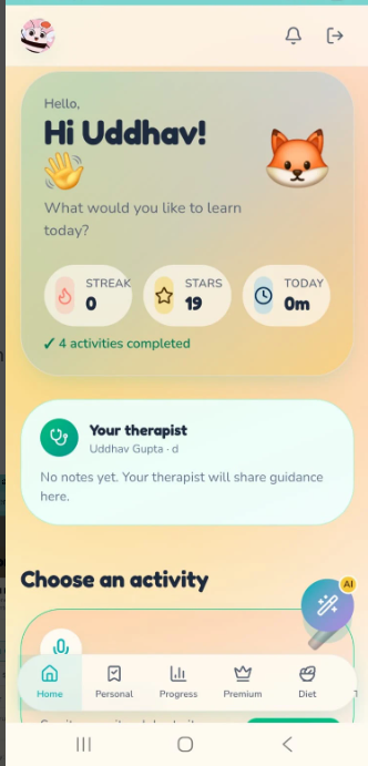 Therophonobot activity dashboard
